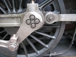 brilliant wheel of a locomotive