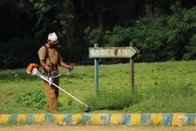 indian garden worker