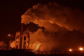 industrial smoke at a factory