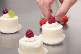decoration cake with berries