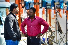 film producer Fakhrul Hasan on set