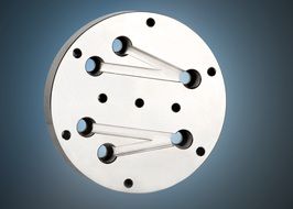 metal part with holes