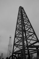 black industrial drilling oil rig