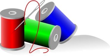 thread rolls needle drawing