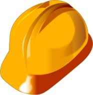 yellow safety helmet as graphic