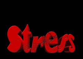 word stress written in red letters