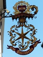 Forged sign for advertising