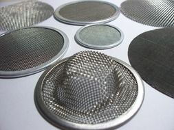 metal filter on the table