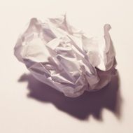 crumpled piece of paper