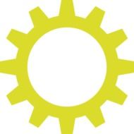 Yellow cog wheel clipart