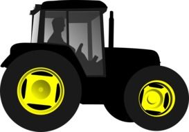 Farmer tractor clipart