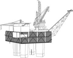 oil rig platform drawing