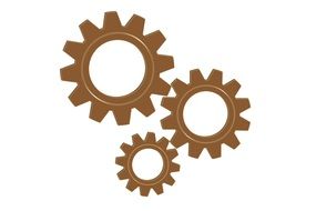 Three gears clipart