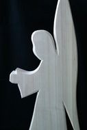 wood carved Christmas angel