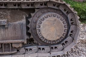 Caterpillar of an excavator