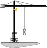 crane engineering site as a drawing