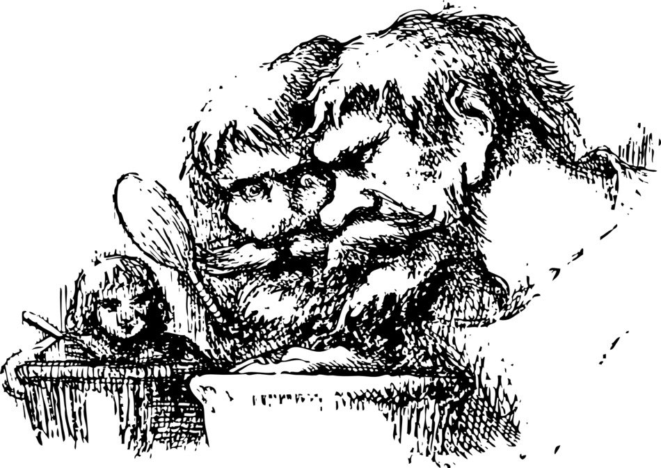 giants with big spoons as a graphic image