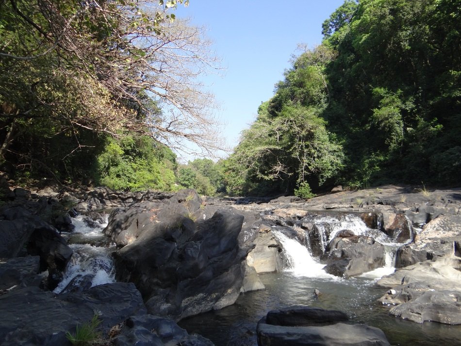 river with rocky rapids in India
