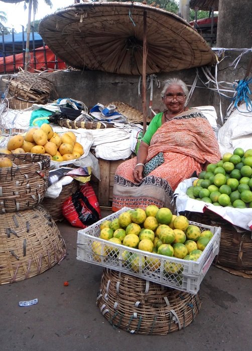 india woman on market