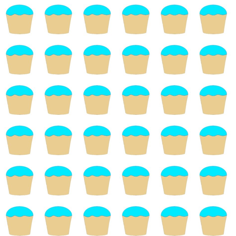 blue and brown cupcakes, food background