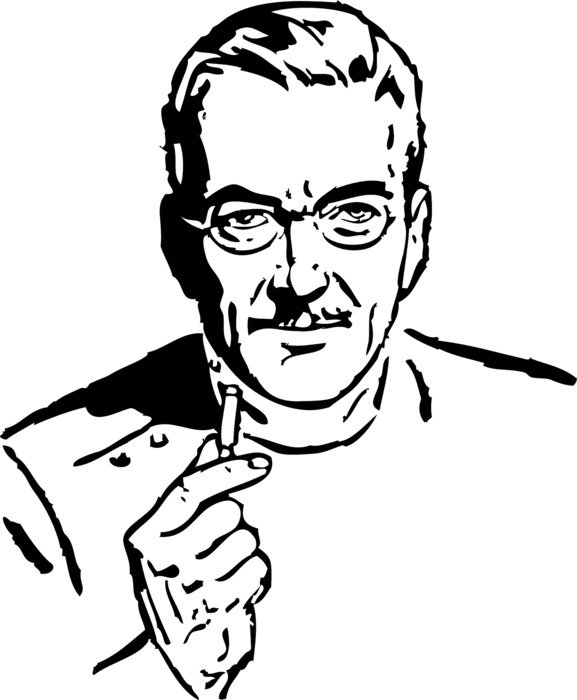 scientist, vintage drawing