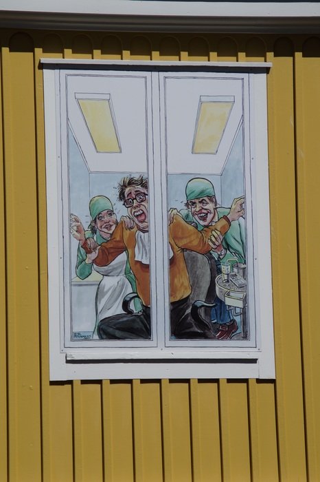 cartoon of dental cabinet