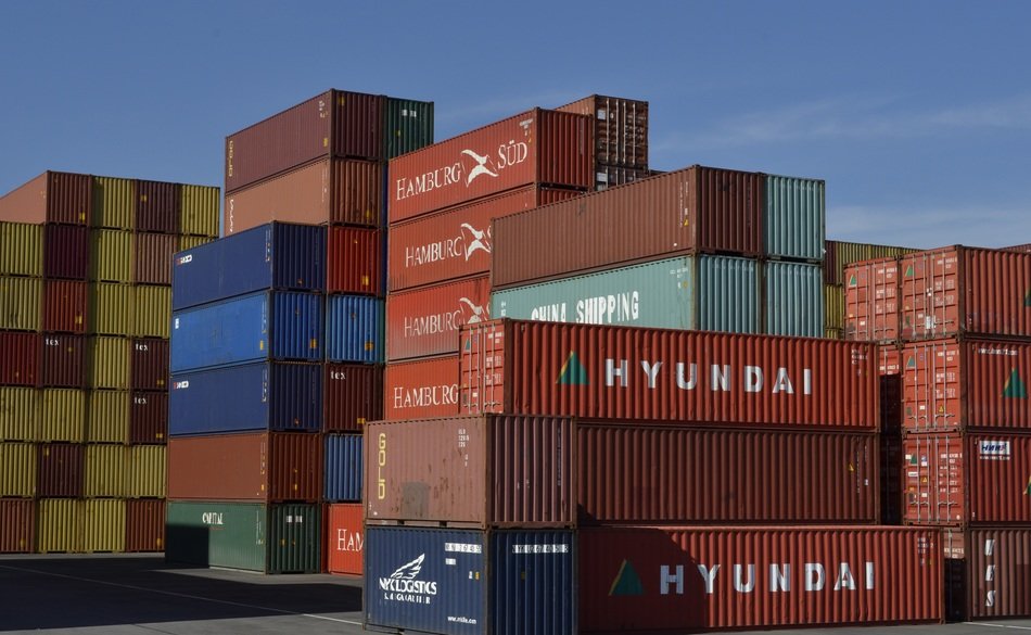 A lot of containers in the container port