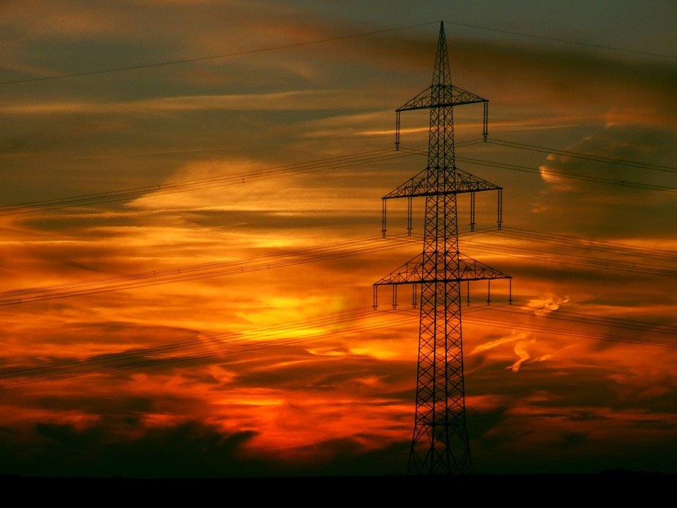 Landscape with sunset in the Germany