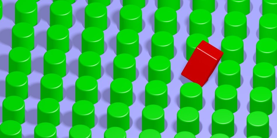 green pegs and red Parallelepiped drawing