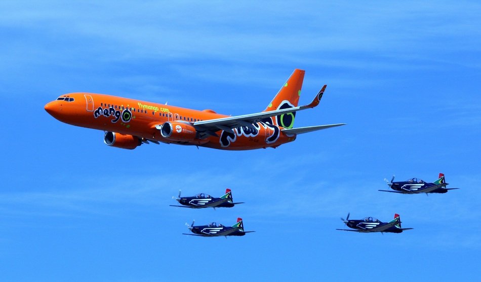orange air craft