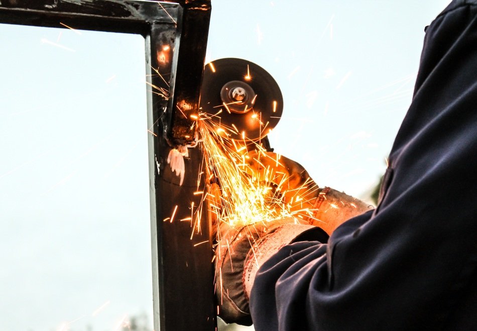 Worker is working on the manufacturing