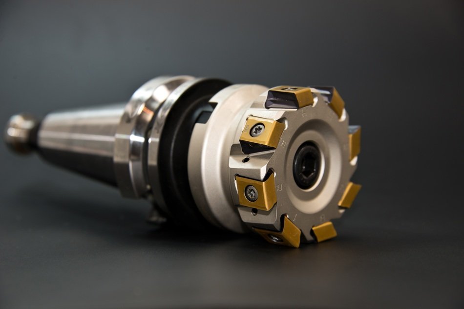 drill milling machine on the dark background