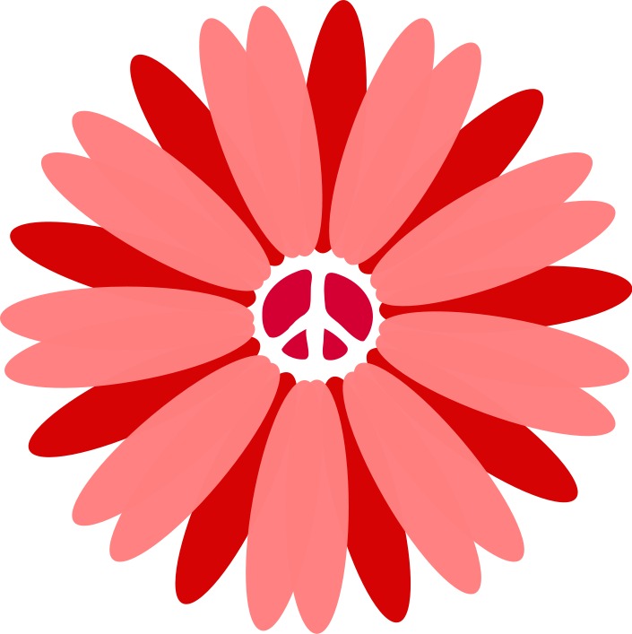 Flower Peace Sign Clip Art N2 free image download