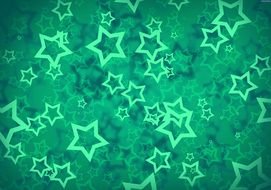 Blue And Green Stars Background