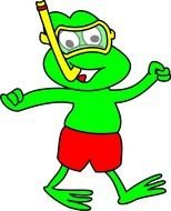 Swimming Suit frog drawing
