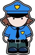 Police Officer as a graphic illustration