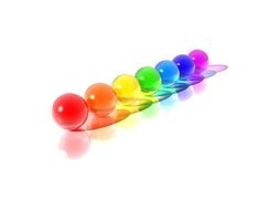 3d Balls with the rainbow colors