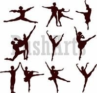 Ballet Dancer Silhouette N9