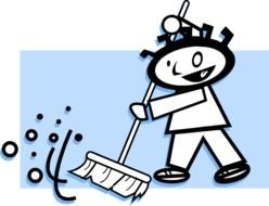 Clipart of Cleaning Up
