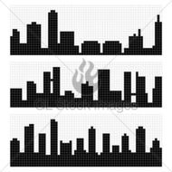 Pixel Art City Skyline N2