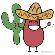 Mexican Jumping Bean Cartoon N4