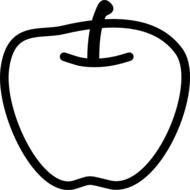 Apple Clip Art Black And White N20