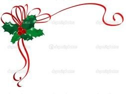 Christmas Holly Corner Border N2