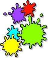 colorful blots as a graphic illustration