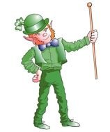 painted Leprechaun with a cane