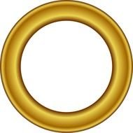 Round Circle Gold Frames PNG