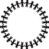 People In A Circle Holding Hands Clip Art N9