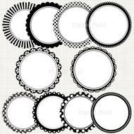 Black Polka Dot Border Clip Art