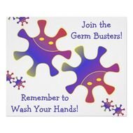 Germs Wash Hands Sign Printable