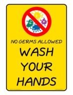 No Hand Washing Sign